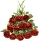 12 Pcs Burnt Orange Artificial Roses with Long Stem, Silk Fake Rose Bouquet for Wedding, Bridal Shower, Home and Party Table Centerpiece Floral Arrangement Decoration